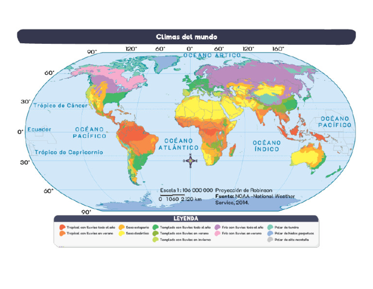 Mapa Los Climas Del Mundo | PDF