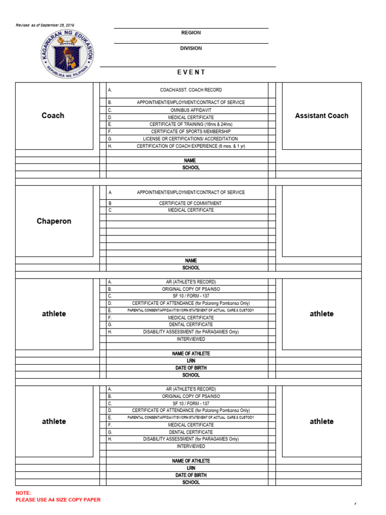 school-sports-documentation-checklist-pdf-health-care