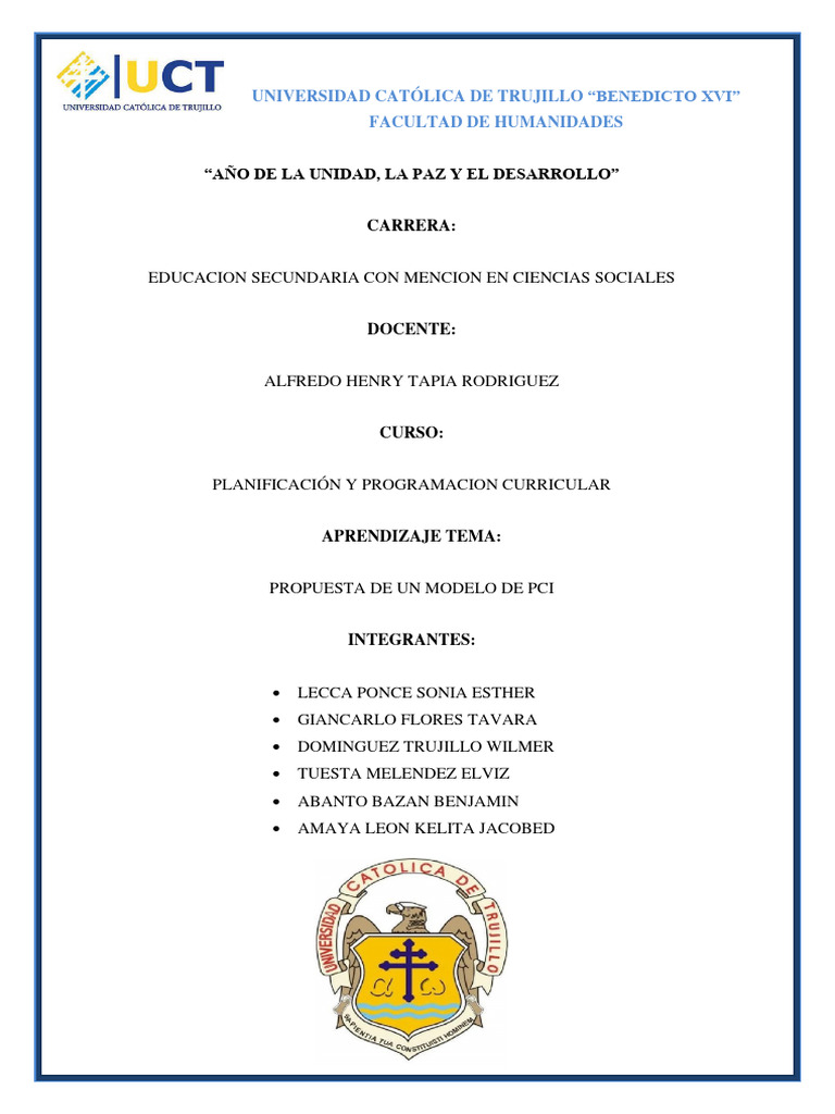 Modelo de Proyecto Curricular Institucional | PDF | Plan de estudios ...