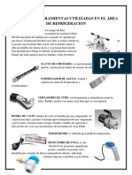 Equipos y Herramientas Utilizadas en El Área de Refrigeracion