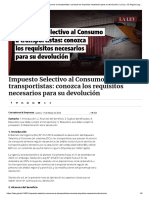 Articulo Impuesto Selectivo Al Consumo A Transportistas