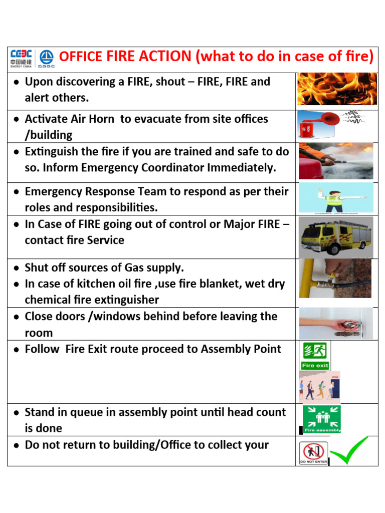 Fire Emergency Procedure | PDF | Home & Garden | Science & Mathematics