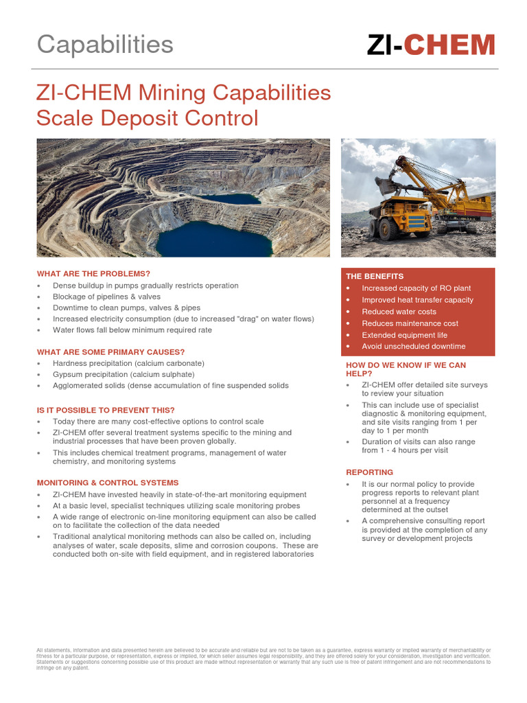 Mining Scale Control Solutions | PDF | Water | Pump