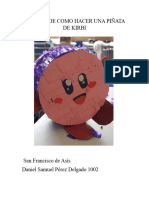 Manual de Cómo Hacer Una Piñata de Kirby