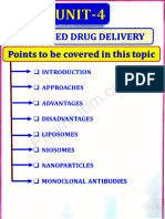 Novel Drug Delivery Systems Unit 4