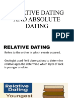 Relative Dating and Absolute Dating