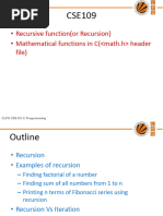 Lecture - Recursion and Mathematical Functions in C