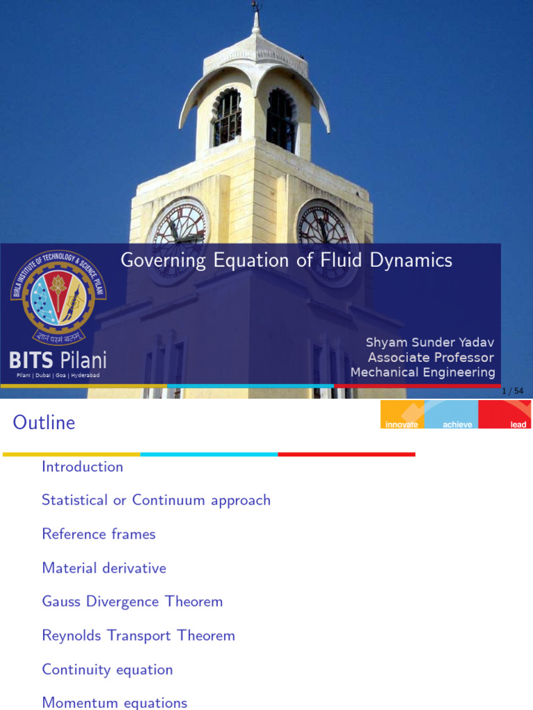 Governing Equations PDF Continuum Mechanics Fluid Dynamics