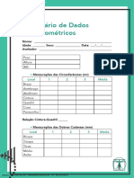 Ficha Formulário de Dados Antropométricos - Patrícia Mazzer