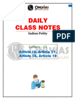 Polity 15 - Daily Class Notes - UPSC Prahar 2024 (Hinglish)