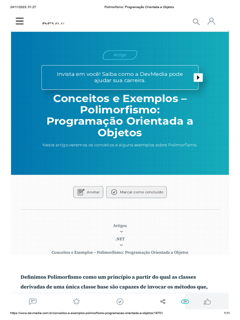 Polimorfismo em Programação Orientada a Objetos | PDF | Classe ...