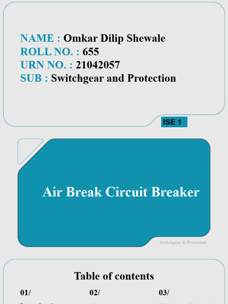 Air break circuit breaker pdf power physics electrical equipment