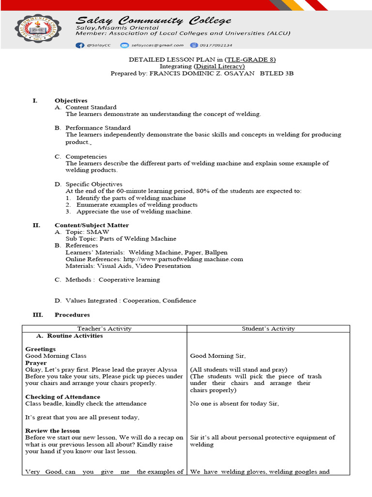 Lp Demo Teaching Pdf Welding Construction