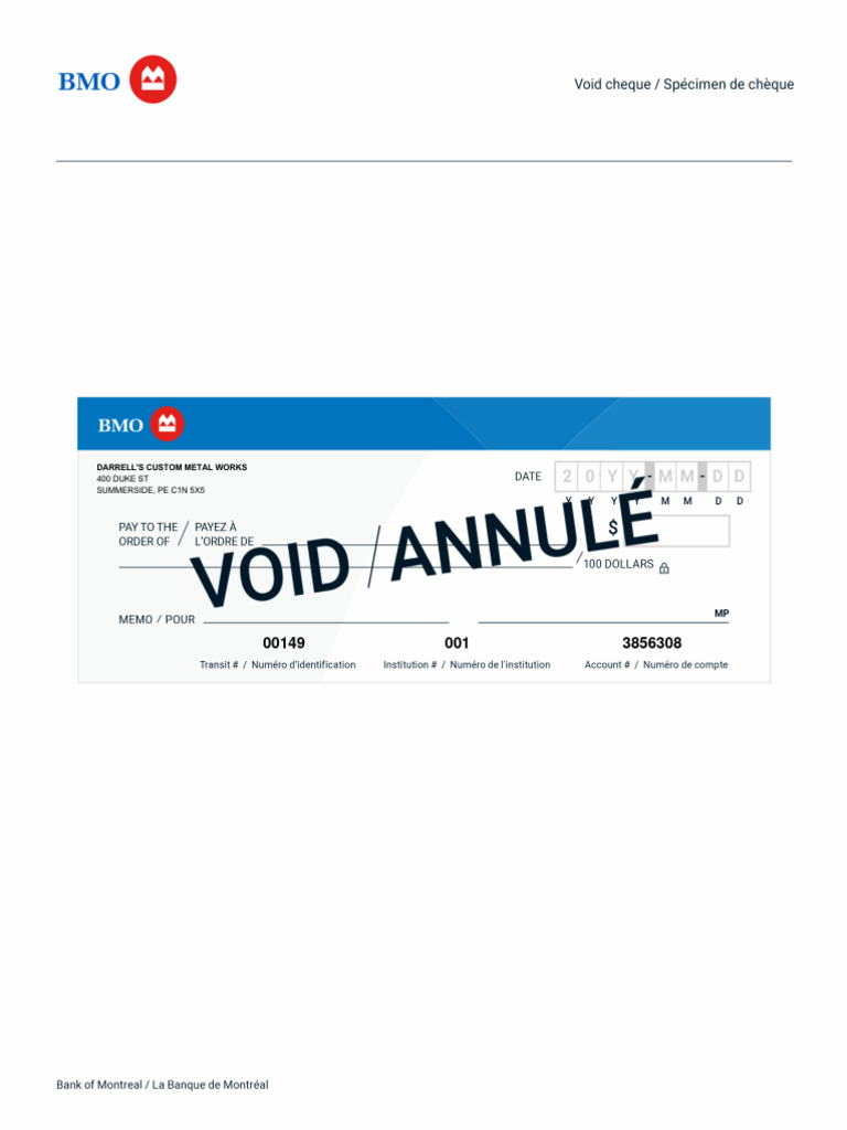 Is Sharing Void Cheque Safe