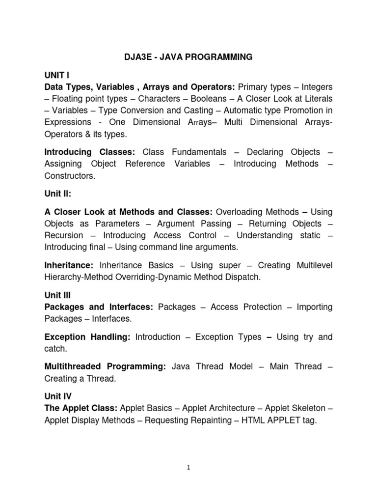 Java Points | PDF | Inheritance (Object Oriented Programming) | Class ...