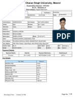 Chaudhary Charan Singh University, Meerut: Examination Session