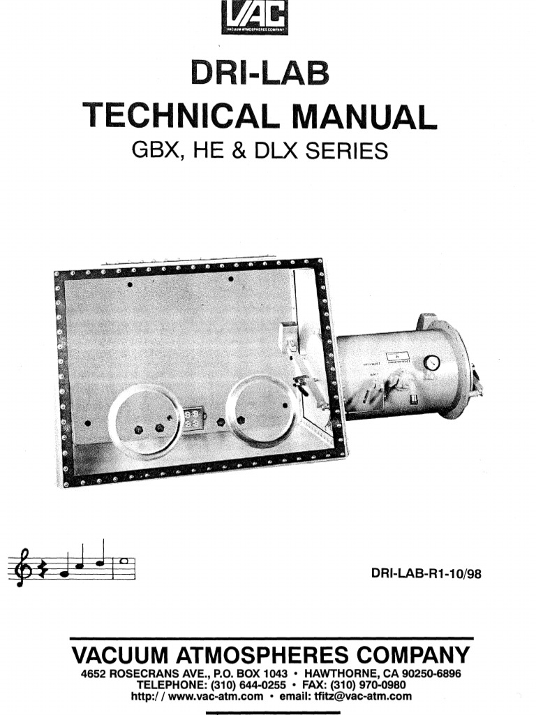 Dri-Lab Technical Manual Overview | PDF | Valve | Leak