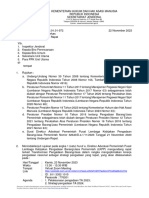 Undangan Rapat - Direktur Advokasi Pemerintah Pusat LKPP Pada 23 November 2023