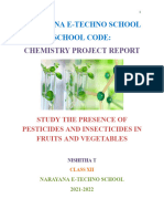 Study of Insecticides and Pesticides in Vegetables Project