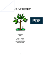 A B Nursery Sample Businessplan