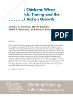 Counting Chickens When They Hatch: Timing and The Effects of Aid On Growth - Michael A. Clemens, Steven Radelet, Rikhil R. Bhavnani, and Samuel Bazzi