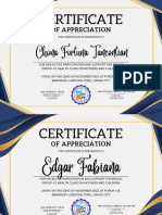 Certificate of Appreciation