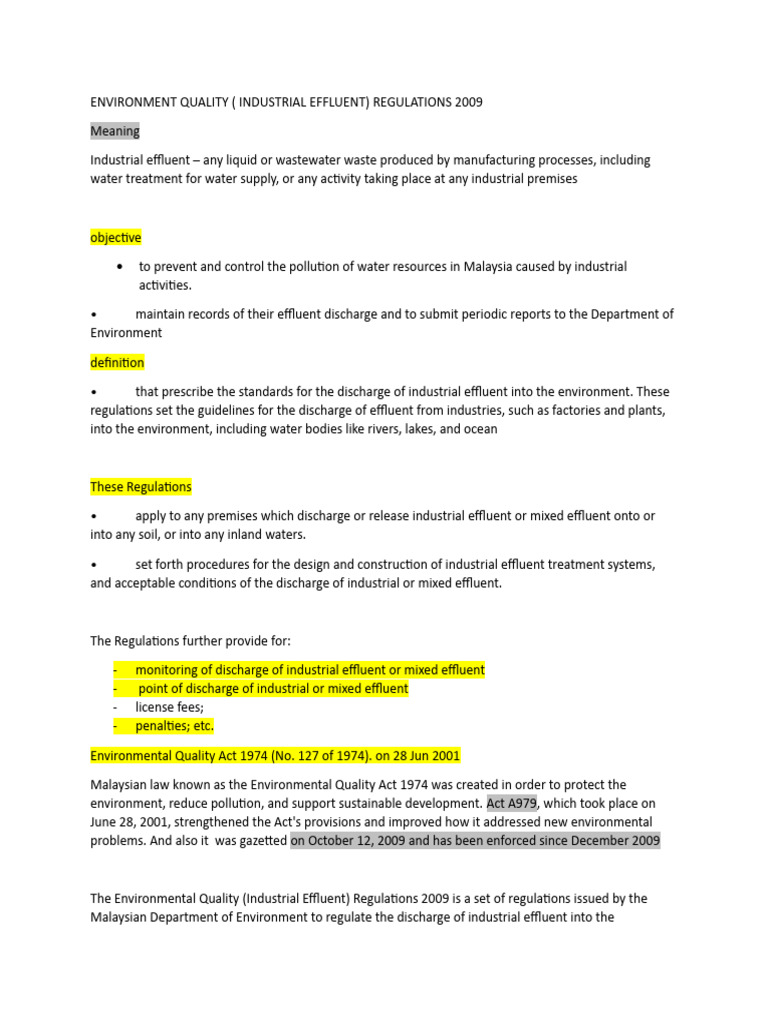 Environment Quality | PDF | Effluent | Water
