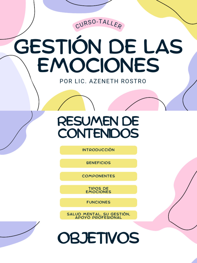 Gestión de Emociones y Salud Mental | PDF | Las emociones ...
