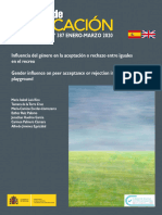 Influencia Del Género en La Aceptación o Rechazo Entre Iguales en El Recreo