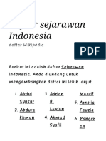 Daftar Sejarawan Indonesia - Wikipedia Bahasa Indonesia, Ensiklopedia Bebas
