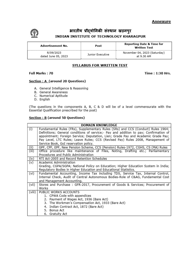 Annexure PDF Government Business