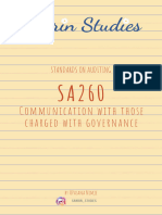 SA 260 - Communicating With Those Charged With Governance.