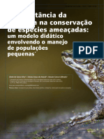 A Importância Da Genética Na Conservação de Espécies Ameaçadas - Um Modelo Didático Envolvendo o Manejo de Populações Pequenas