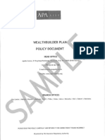 Sample Policy Document Wealth Builder