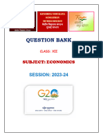Class 12th QuestionBank Economics