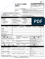 Member'S Data Form (MDF) : Instructions