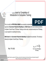 PRITHVIRAJ KUMAR Participant Certificate