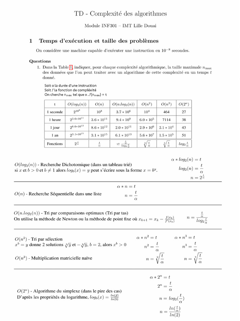 Correction TD Complexite Final | PDF