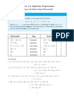 Algebraic Expressions-Notes