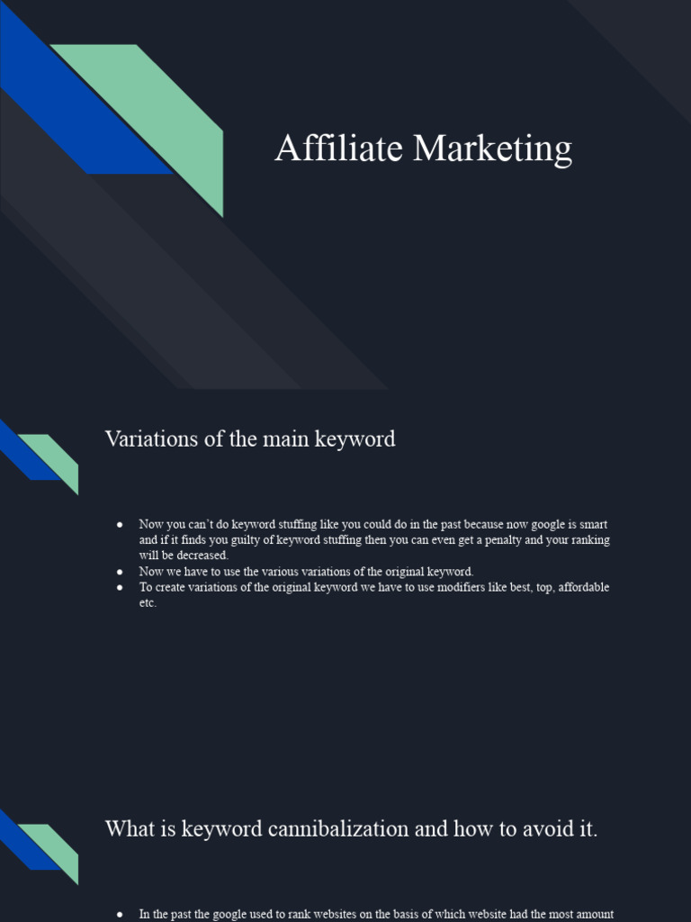 Affiliate Marketing, Content Writing | PDF