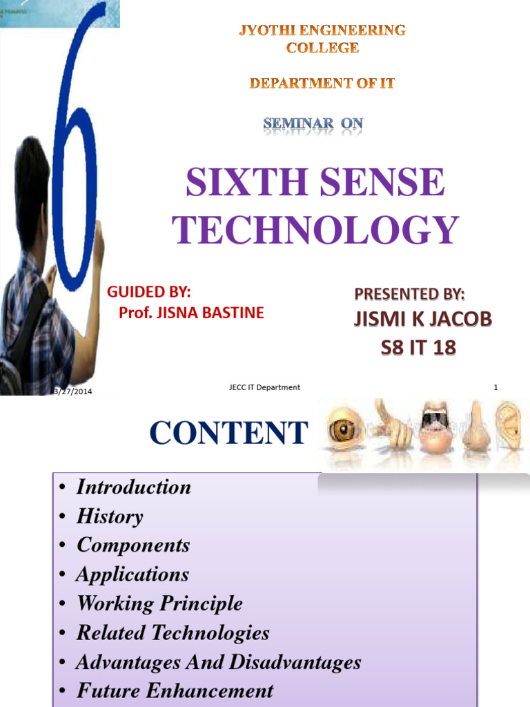 Sixth Sense Tech for IT Students | PDF | Augmented Reality | Human ...
