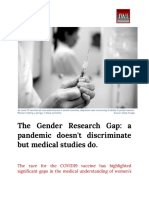 The Gender Research Gap - A Pandemic Doesn't Discriminate But Medical Studies Do