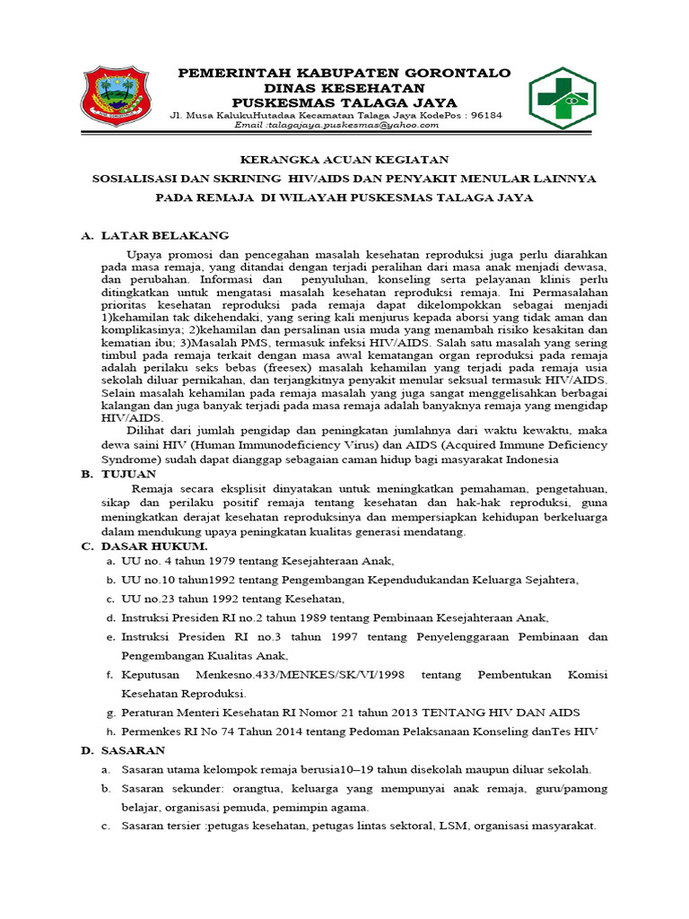 Kak Sosialisasi Skrining Hiv Tahun 2023 | PDF | Ilmu Sosial | Kesehatan ...