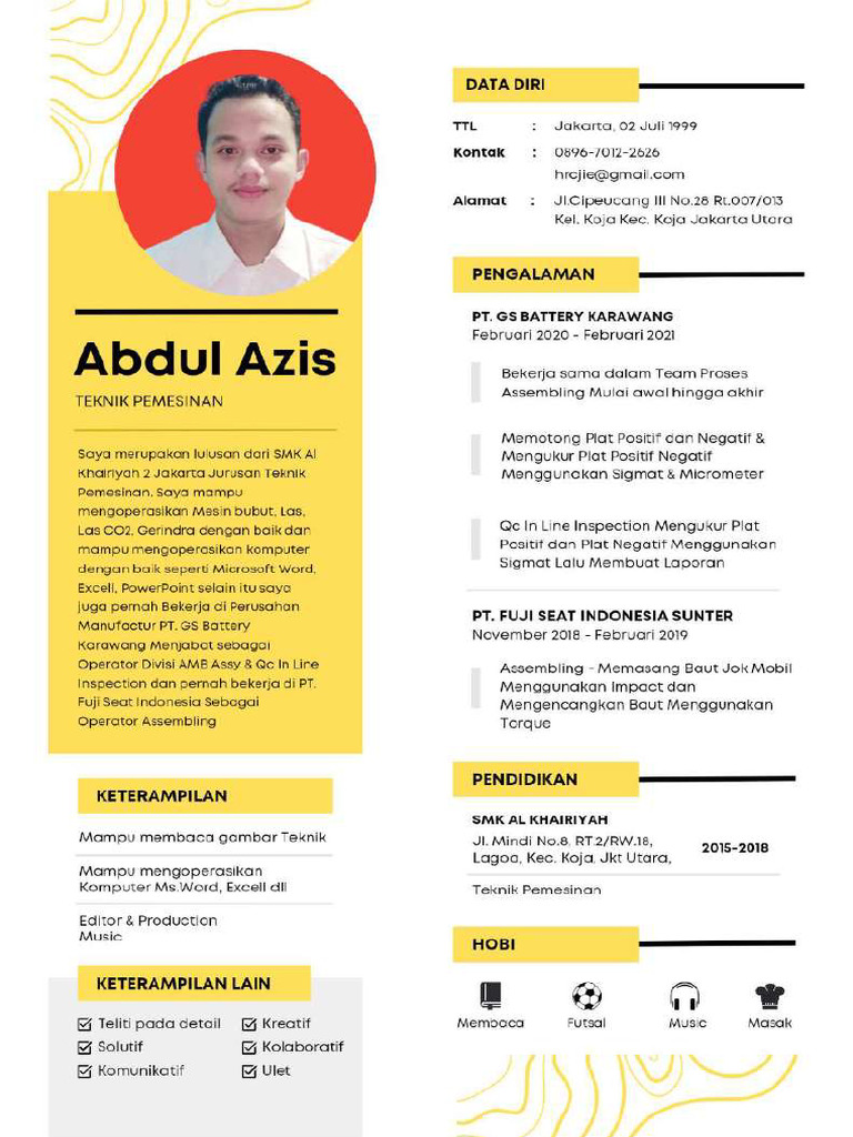 CV Scan Abdul Azis | PDF