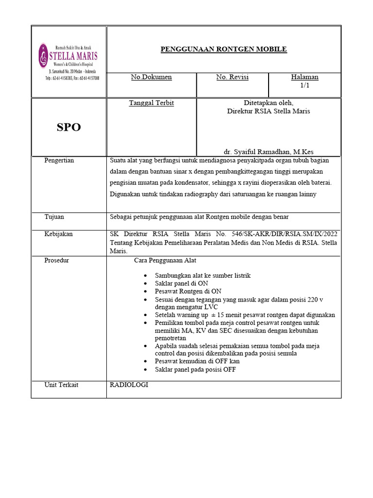 Panduan Rontgen Mobile | PDF