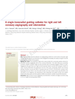 A Single Transradial Guiding Catheter For Right and Left Coronary Angiography An