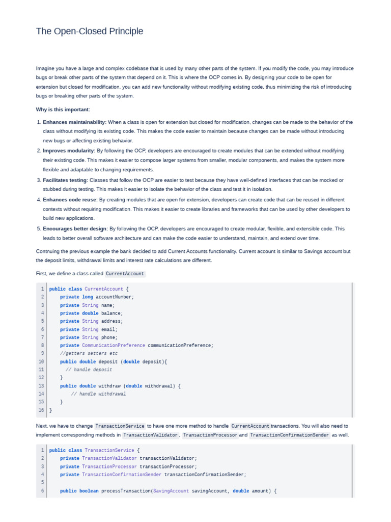 TF30 The Open Closed Principle 080823 123151 | PDF | Class (Computer ...