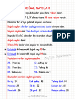 2.sınıf Matematik Defter Notu - 2 Basamaklı Doğal Sayılar