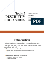 Topic 3 Numerical Descriptive Measures