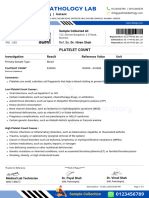 PLATELET COUNT Test Report Format Example Sample Template Drlogy Lab Report